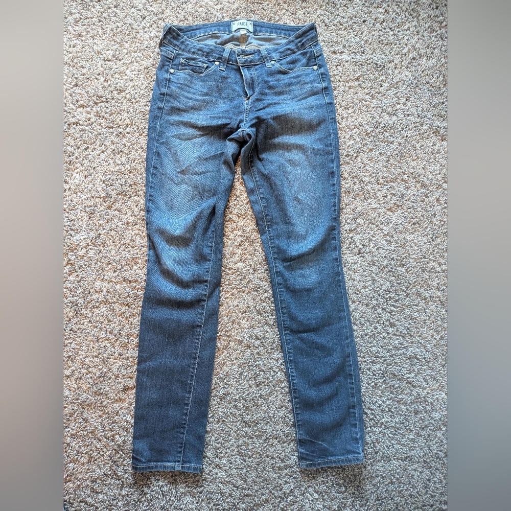 PAIGE Dark Blue Skinny Jeans